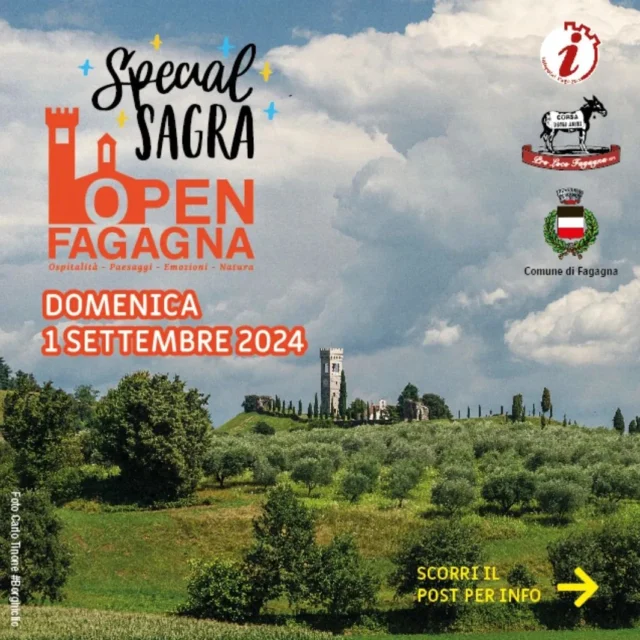 ➡️Per questa 4a edizione Special Sagra vi proponiamo un nuovo percorso panoramico e storico. 

📍Dalla Piazza centrale di Fagagna, risaliremo verso la collina della millenaria Pieve, soffermandoci alla Chiesetta di S. Leonardo, eccezionalmente aperta per l’occasione, per poi ridiscendere verso la Strada dei Quattro Venti.

🍲 A metà percorso saremo ospiti del B&B Il Fienile che ci offrirà un speciale brunch all’ombra del loro cortile. Non mancheranno ulteriori soste interessanti. A conclusione della passeggiata, rientrati in piazza, il pranzo verrà servito dalla Pro Loco Fagagna

#fagagna #fagagnaturismo #borghipiubelliditalia