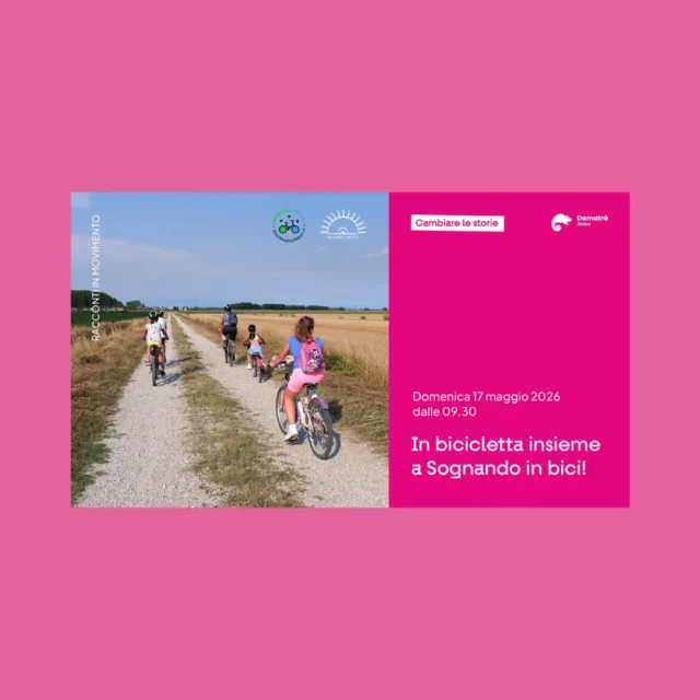 🚲 IN BICICLETTA INSIEME 🙌
con guide di Sognando in bici

🎈In occasione della Giornata Europea dedicata ai Mulini Storici si partirà da Cjase di Catine e, attraversando le colline, si arriverà al Mulino Nicli, dove da qualche tempo si macinano idee.

🚴‍♀Un itinerario ideale per chi ha un minimo di conoscenza della bici e si sente a suo agio pedalando. Attività per tutti e tutte: adulti, bambini e ragazzi esperti di bici, accompagnati dai genitori.

📅 domenica 17 maggio
⏰ dalle 09:30
📍 Cjase di Catine (luogo di partenza), Via Selvuzzis 1 - Villalta di Fagagna

Partecipazione massima 30 persone.
Possibilità di noleggio bici muscolari gratuito su richiesta. 
Se la partecipazione avviene con la propria bici si richiede che essa si trovi in condizioni di efficienza meccanica adeguata a percorrere l’intero itinerario in sicurezza.

❗️❗️Le iscrizioni all’attività si chiuderanno il 15 maggio alle ore 10:00.❗️❗️
Giro lineare di circa 11 km con rientro in autonomia, in caso di maltempo rimandato.
Gratuito con necessità di prenotazione: bit.ly/4tUpf8m

Per ulteriori info: https://www.damatra.com/evento/in-bicicletta-insieme-a-sognando-in-bici/ | 0432 235 757
